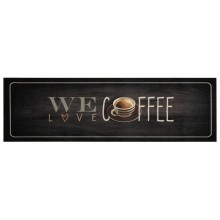 Кухненско килимче текст Coffee, 45x150 см, кадифе