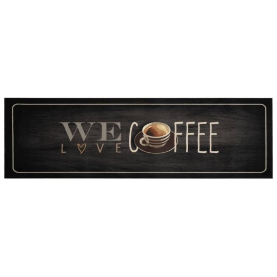 Кухненско килимче текст Coffee, 45x150 см, кадифе