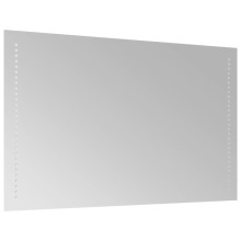 LED стенно огледало за баня с USB захранване и периферно точково осветление, 50x80 см