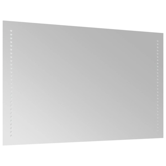 LED стенно огледало за баня с USB захранване и периферно точково осветление, 50x80 см