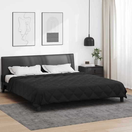 Лятна олекотена завивка Color Warm с полиестерен пълнеж, 200 г/м², черна