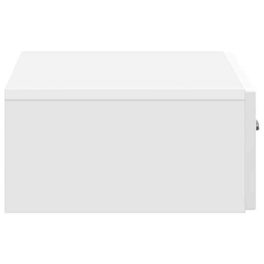 Нощно шкафче ONDA с монтаж на стена и чекмедже, бял гланц, 59 x 34,5 x 17 см