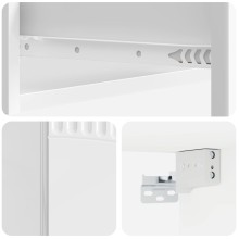 Нощно шкафче ONDA с монтаж на стена и чекмедже, бял гланц, 59 x 34,5 x 17 см