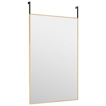 Огледало за врата със златиста алуминиева рамка 50 x 80 см