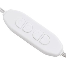 Овално стенно огледало без рамка с 8 регулируеми LED крушки 40 x 20 см