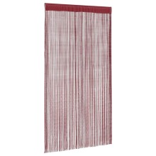 Пердета с ресни в цвят бордо за тръбен корниз, 2 бр., 100 x 250 см