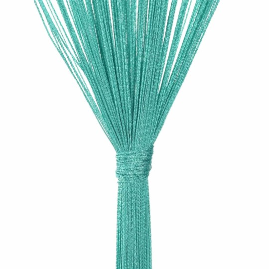 Пердета с ресни в цвят тюркоаз за тръбен корниз, 2 бр., 100 x 250 см