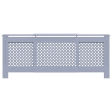 Разтегателна декоративна решетка за радиатор LUVENA, сив, 142-205x20,5x81,5 см