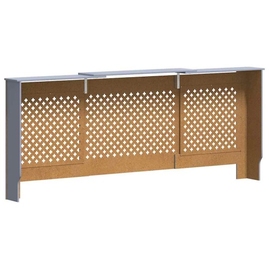 Разтегателна декоративна решетка за радиатор LUVENA, сив, 142-205x20,5x81,5 см