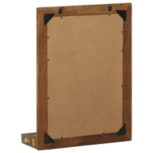 Рустикално огледало за баня от масивно регенерирано дърво с рафт, 50x22x70 см