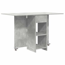Сгъваема трапезна маса в стил Industrial Modern, ЛПДЧ бетонно сиво, 115 x 70 см