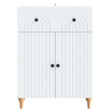 Шкаф ARCO с 2 врати и чекмедже, бял, 66 x 34,5 x 90 см