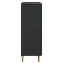 Шкаф LINEA с 2 врати и долно чекмедже, черен, 66 x 34,5 x 95 см