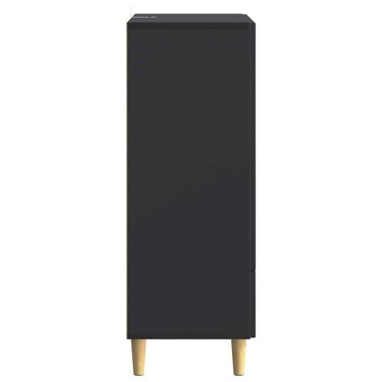 Шкаф LINEA с 2 врати и долно чекмедже, черен, 66 x 34,5 x 95 см