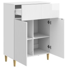 Шкаф LINEA с 2 врати и горно чекмедже, бял гланц, 66 x 34,5 x 90 см
