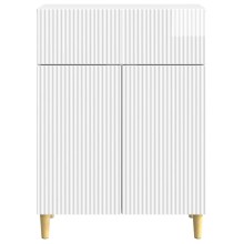 Шкаф LINEA с 2 врати и горно чекмедже, бял гланц, 66 x 34,5 x 90 см
