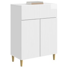 Шкаф LINEA с 2 врати и горно чекмедже, бял гланц, 66 x 34,5 x 90 см