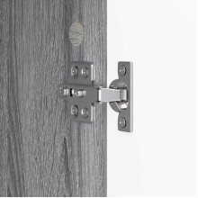 Шкаф LINEA с 3 врати и фрезовани фронтове, сив дъб сонома, 89 x 34,5 x 80 см