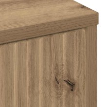 Шкаф с фрезовани фронтове, 2 врати и 3 чекмеджета, дъб артизан, 89,5 x 33 x 82 см