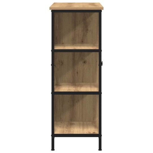 Шкаф с врата и открити отделения, дъб артизан, 70 x 30 x 80 см