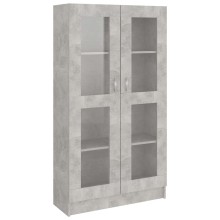 Шкаф витрина AVORA, бетонно сив, 82,5 x 30,5 x 150 см