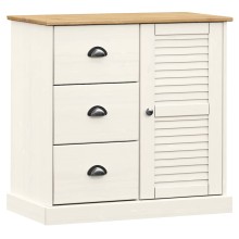 Скрин VIGO от масивна борова дървесина, с висока странична врата, бял, 78 x 40 x 75 см