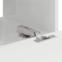 Стенен ТВ шкаф LINEA с вертикално фрезован фронт, бял гланц, 39 x 31 x 29,5 см