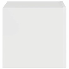 Стенен ТВ шкаф LINEA с вертикално фрезован фронт, бял гланц, 39 x 31 x 29,5 см
