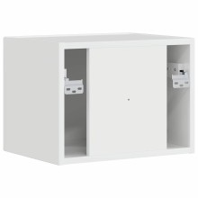 Стенен ТВ шкаф LINEA с вертикално фрезован фронт, бял гланц, 39 x 31 x 29,5 см