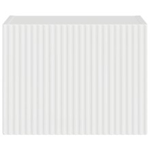 Стенен ТВ шкаф LINEA с вертикално фрезован фронт, бял гланц, 39 x 31 x 29,5 см