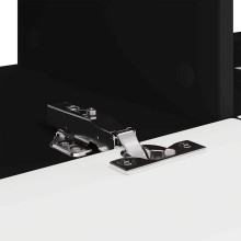 Стенен ТВ шкаф LINEA с вертикално фрезован фронт, черен, 78,5 x 30 x 29,5 см