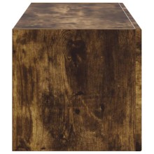 Стенен ТВ шкаф LINEA с вертикално фрезован фронт, опушен дъб, 98 x 31 x 29,5 см