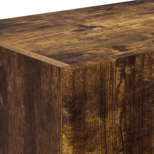 Стенен ТВ шкаф LINEA с вертикално фрезован фронт, опушен дъб, 98 x 31 x 29,5 см