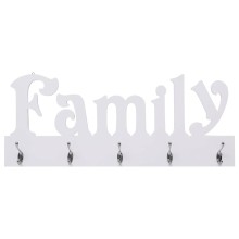 Стенна закачалка FAMILY, бяла, 74 x 29,5 см