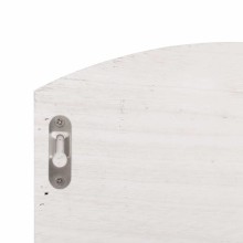Стенна закачалка за палта, бяла, 50 x 10 x 34 см, дърво