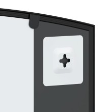 Стенно хоризонтално огледало с черна метална арка 60 x 30 см