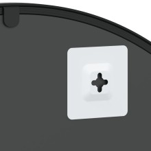 Стенно огледало арка с черна железна решетка 60 x 130 см