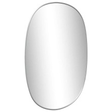 Стенно овално огледало с фина сребриста рамка 60 x 40 см