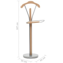 Стояща закачалка за костюм VALET, в натурален цвят, 45 x 35 x 107 см
