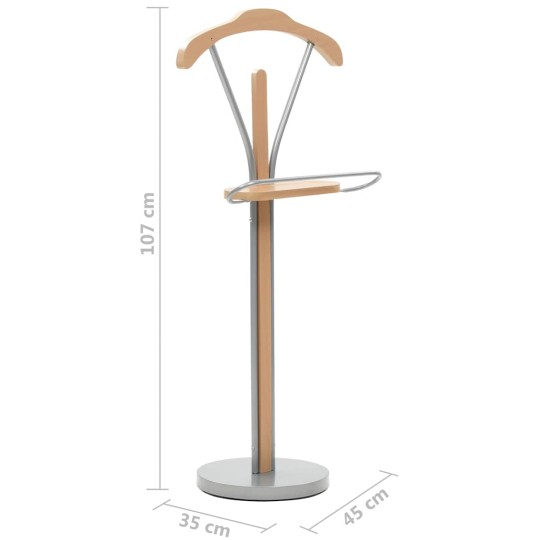 Стояща закачалка за костюм VALET, в натурален цвят, 45 x 35 x 107 см