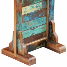Свободностоящо огледало от регенерирано дърво масив с чекмедже, 47 x 23 x 180 см