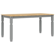 Трапезна маса Corona в стил Rustic, сива чамова дървесина масив, 160 x 80 см