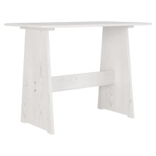 Трапезна маса с пейка REINE в стил Scandinavian, бяло борово дърво масив, 100 x 60 см