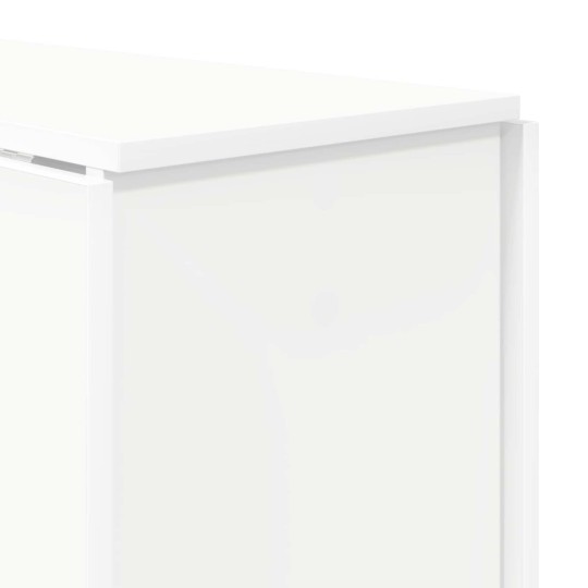 Трапезна маса в стил Modern Minimalist, сгъваема, ЛПДЧ бял мат, 138 x 70 см