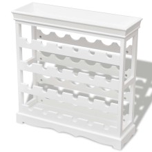 Винен шкаф ABREU за 24 бутилки, бял, 70 x 22,5 x 70,5 см