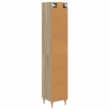 Висок модулен шкаф ARCO с фрезовани фронтове, дъб сонома, 33 x 34,5 x 180 см