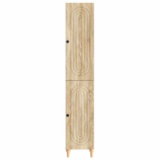 Висок модулен шкаф ARCO с фрезовани фронтове, дъб сонома, 33 x 34,5 x 180 см