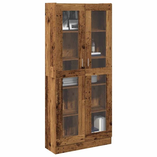 Висок шкаф AVORA, състарено дърво, 82,5 x 30,5 x 185 см