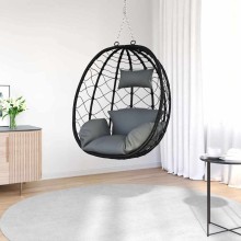 Висящ стол яйцевиден антрацит 91,5 x 54,5 x 107 см - комфорт и елегантност за открити пространства