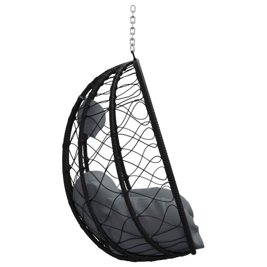 Висящ стол яйцевиден антрацит 91,5 x 54,5 x 107 см - комфорт и елегантност за открити пространства